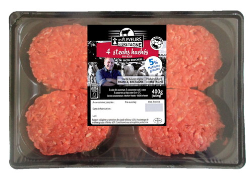 STEAK HACHÉ PUR BŒUF 5% MAT.GR FAÇON BOUCHÈRE