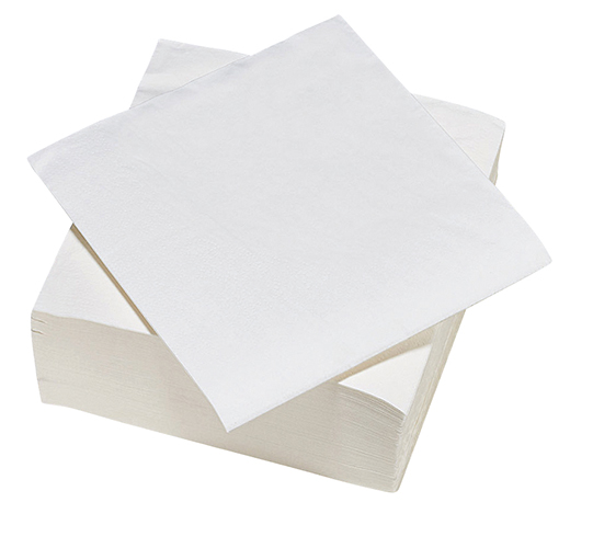 LOT DE 200 SERVIETTES 33 CM BLANC