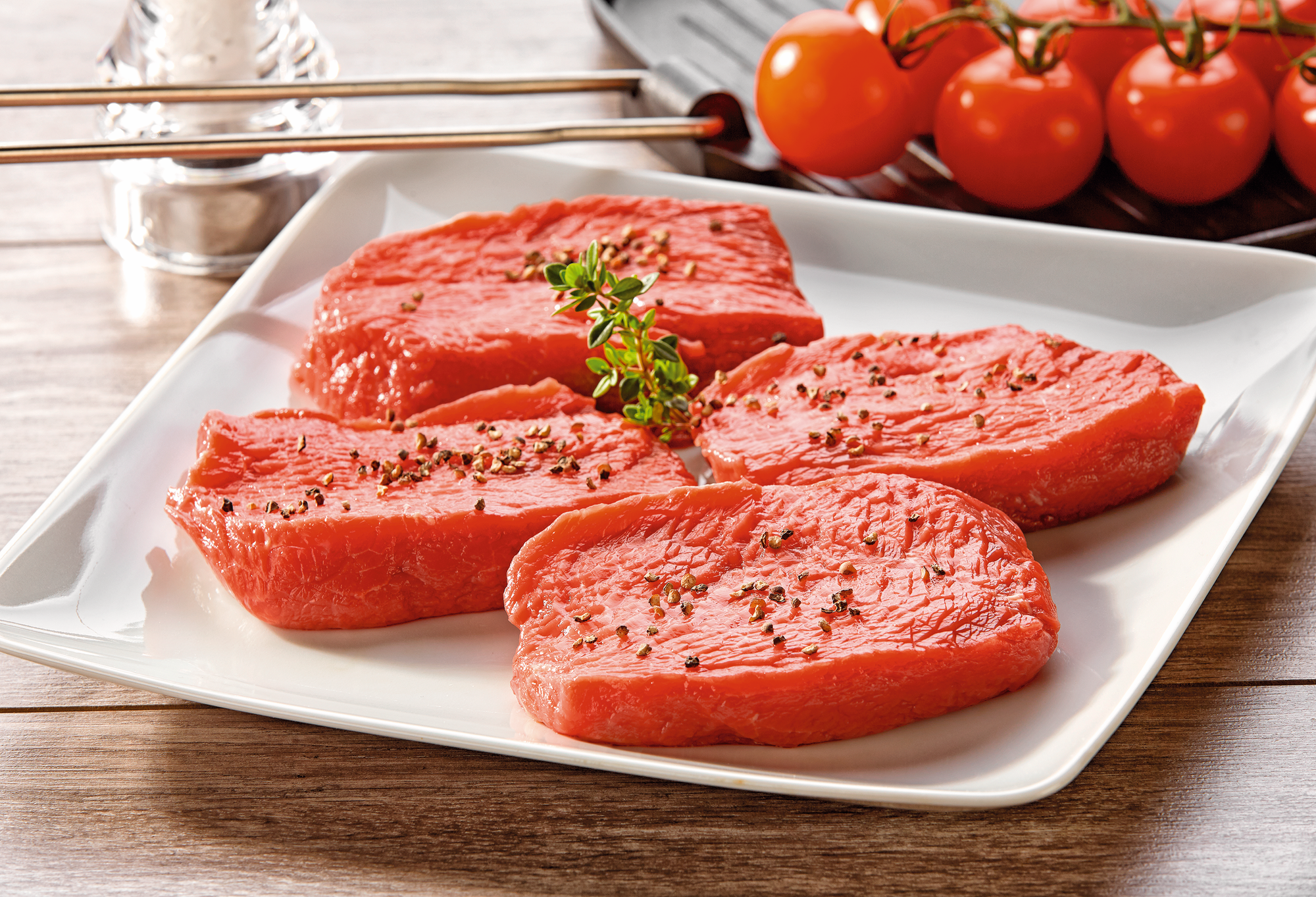 4 pavés de rumsteck marinés maxi format