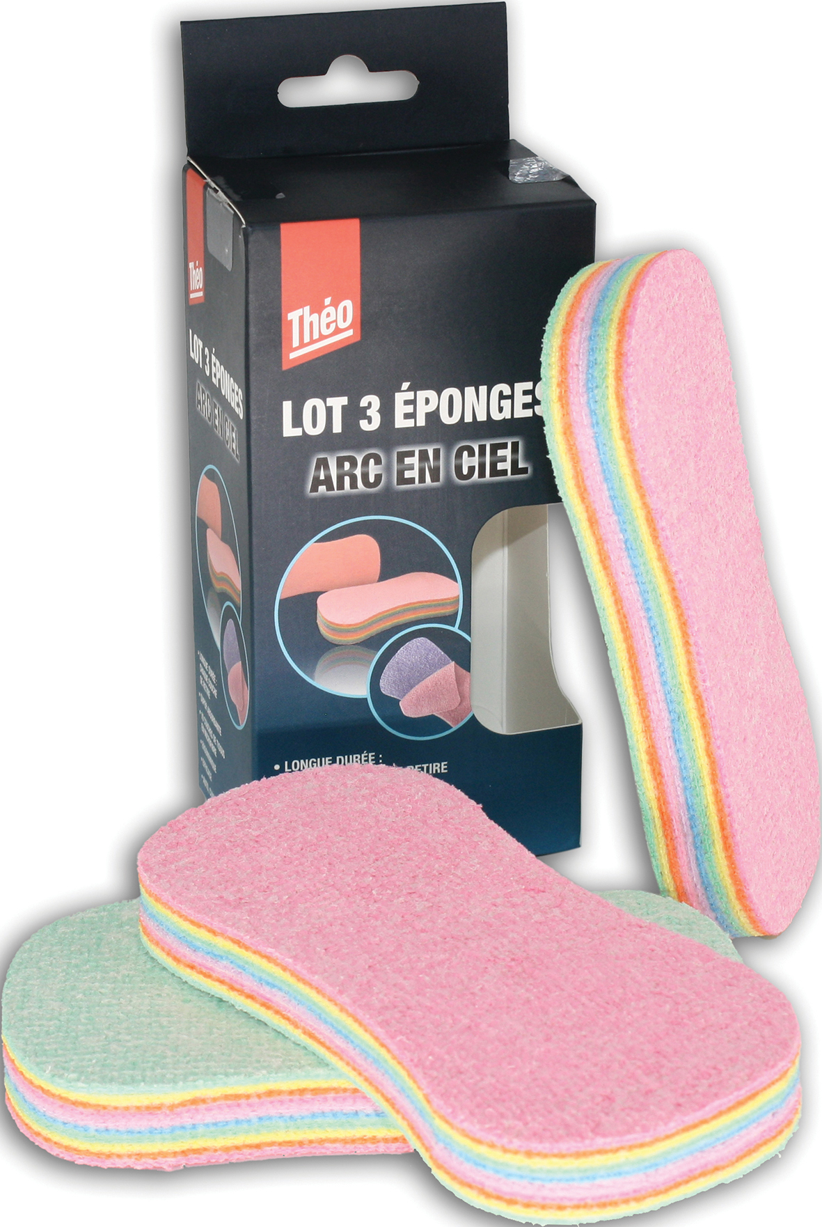 3 ÉPONGES ARC EN CIEL