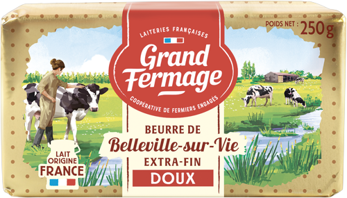 BEURRE PLAQUETTE DOUX DE BELLEVILLE-SUR-VIE