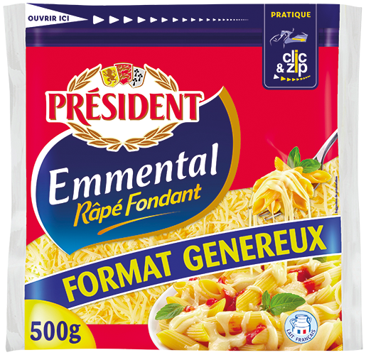 EMMENTAL RÂPÉ FONDANT FORMAT GÉNÉREUX 29% MAT.GR.