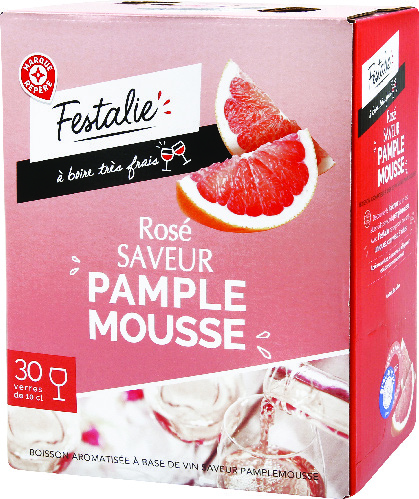 BOISSON À BASE DE VIN ROSÉ PAMPLEMOUSSE FESTALIE