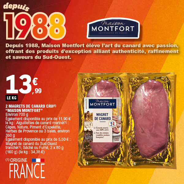 2 MAGRETS DE CANARD CRU