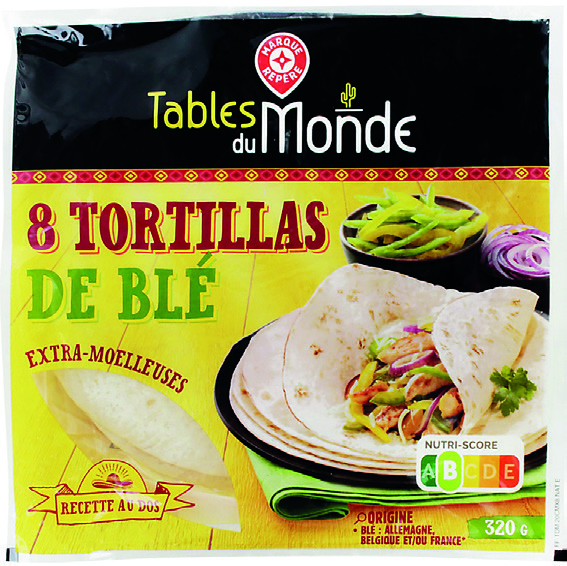 8 TORTILLAS TABLES DU MONDE