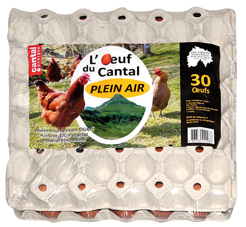 30 ŒUFS DE POULES ÉLEVÉES EN PLEIN AIR