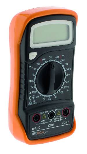 MULTIMÈTRE DIGITAL ANTICHOC 17 CALIBRES, 5 FONCTIONS