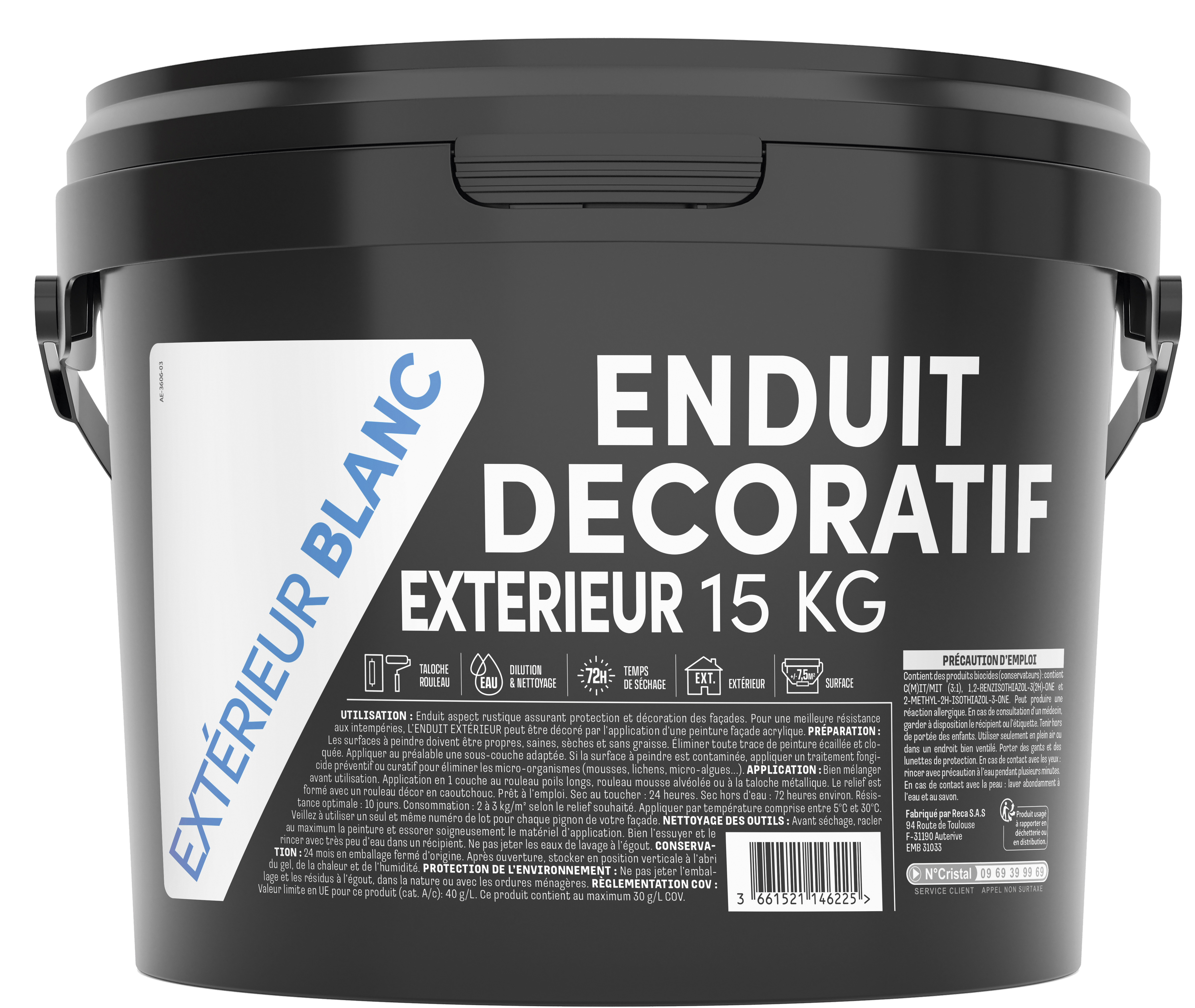 ENDUIT DÉCORATIF EXTÉRIEUR BLANC(3)(4)(5)(6)