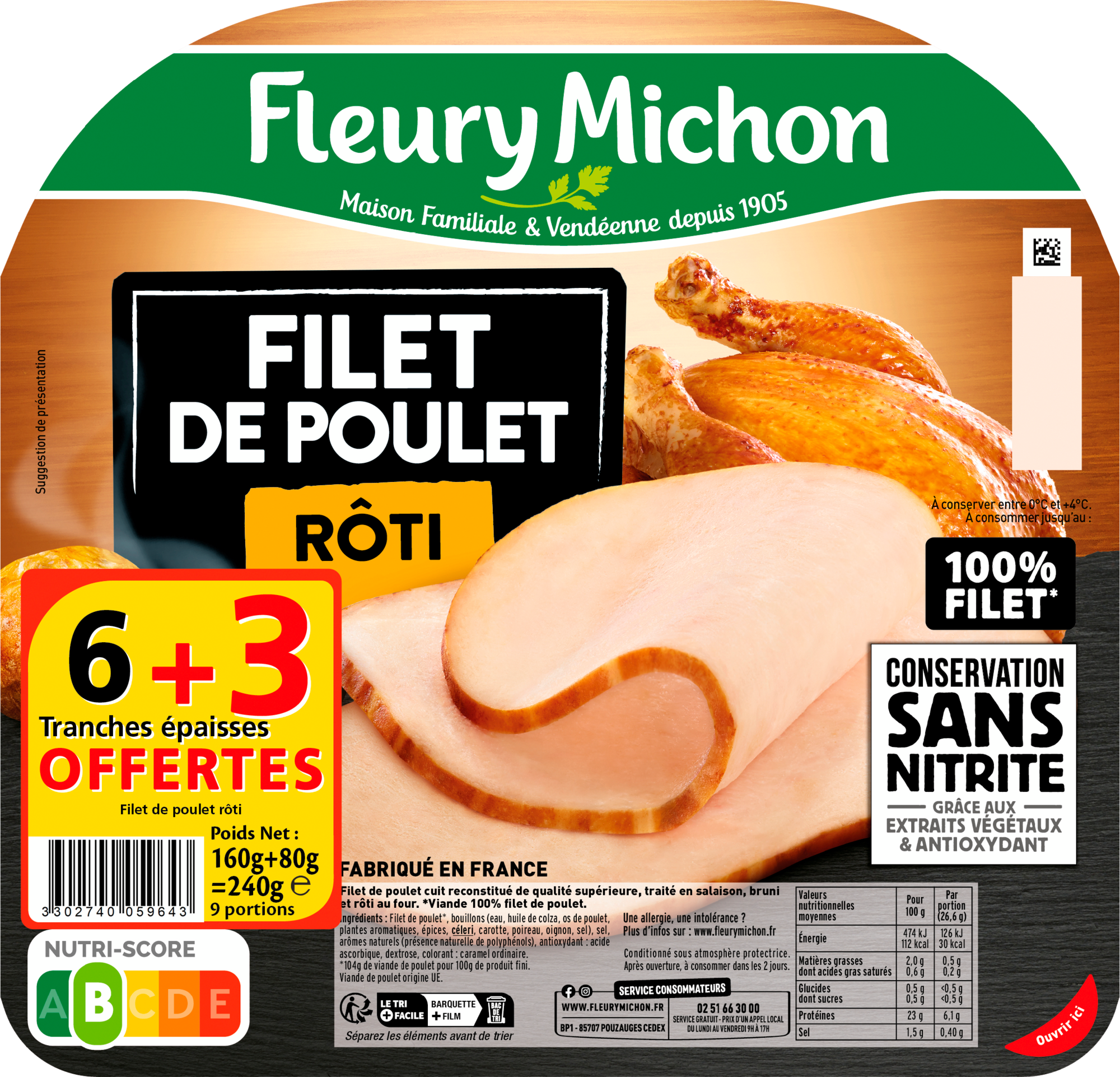 Filet de poulet rôti