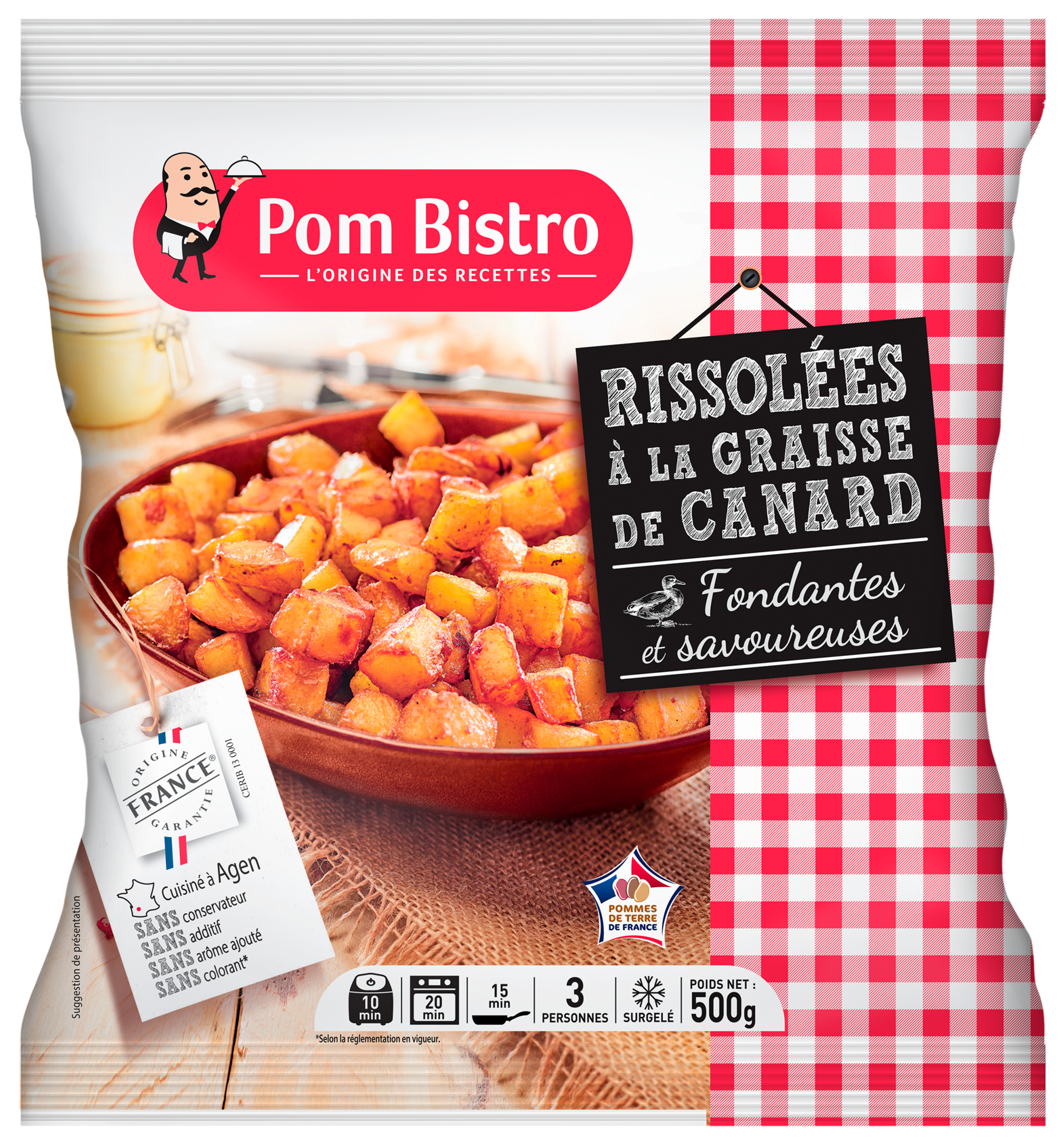 Rissolées à la graisse de canard surgelées