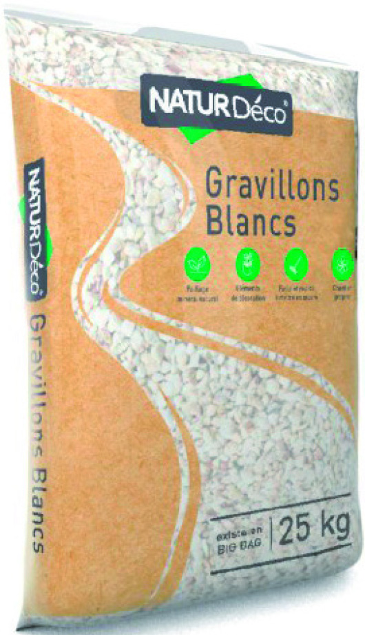 GRAVILLONS DÉCORATIFS BLANCS 
