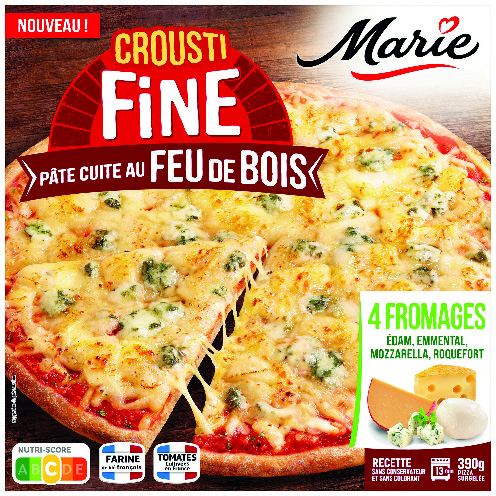 PIZZA CROUSTI FINE 4 FROMAGES SURGELÉE 