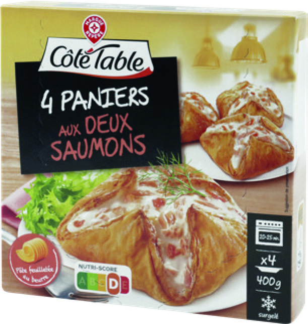 4 PANIERS AUX DEUX SAUMONS SURGELÉS 