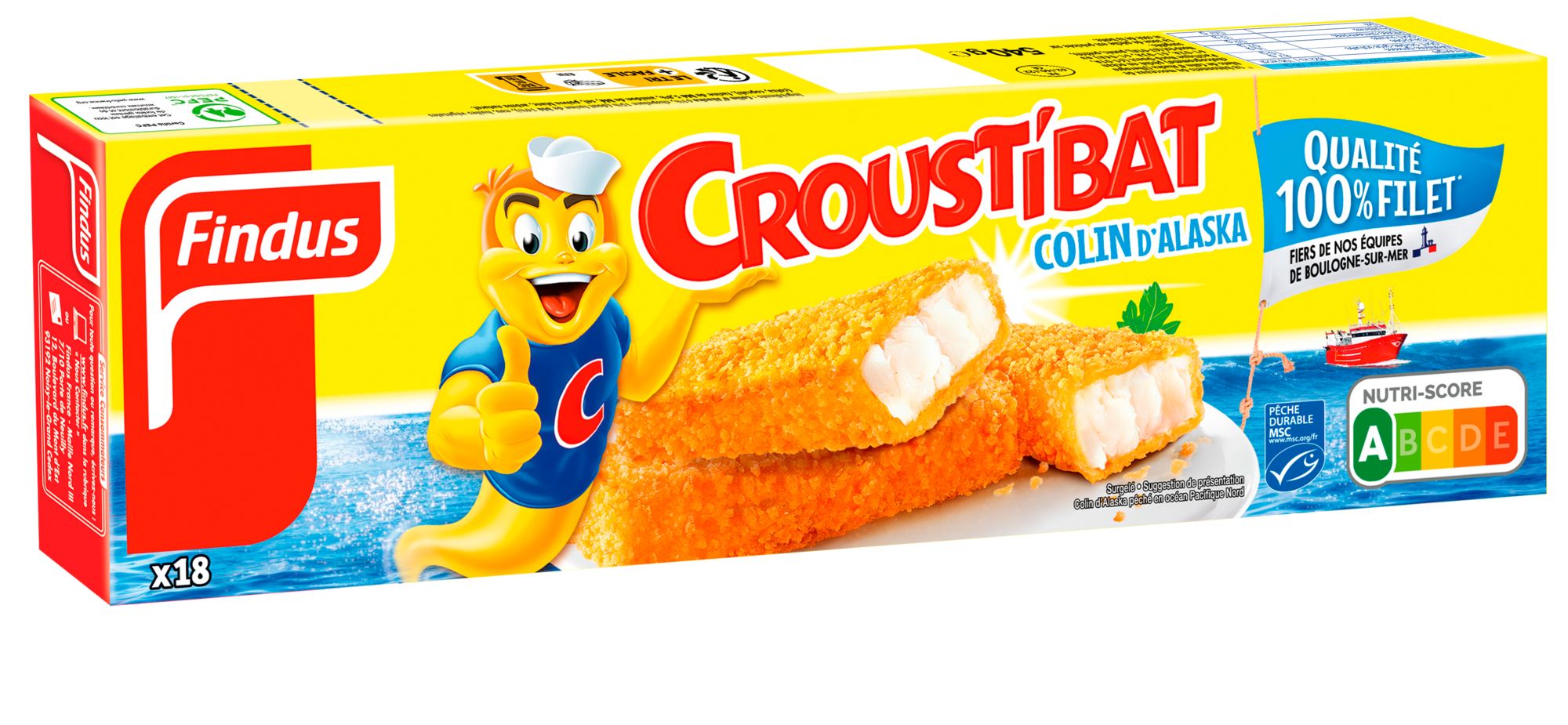 18 croustibat Colin d'Alaska MSC surgelés