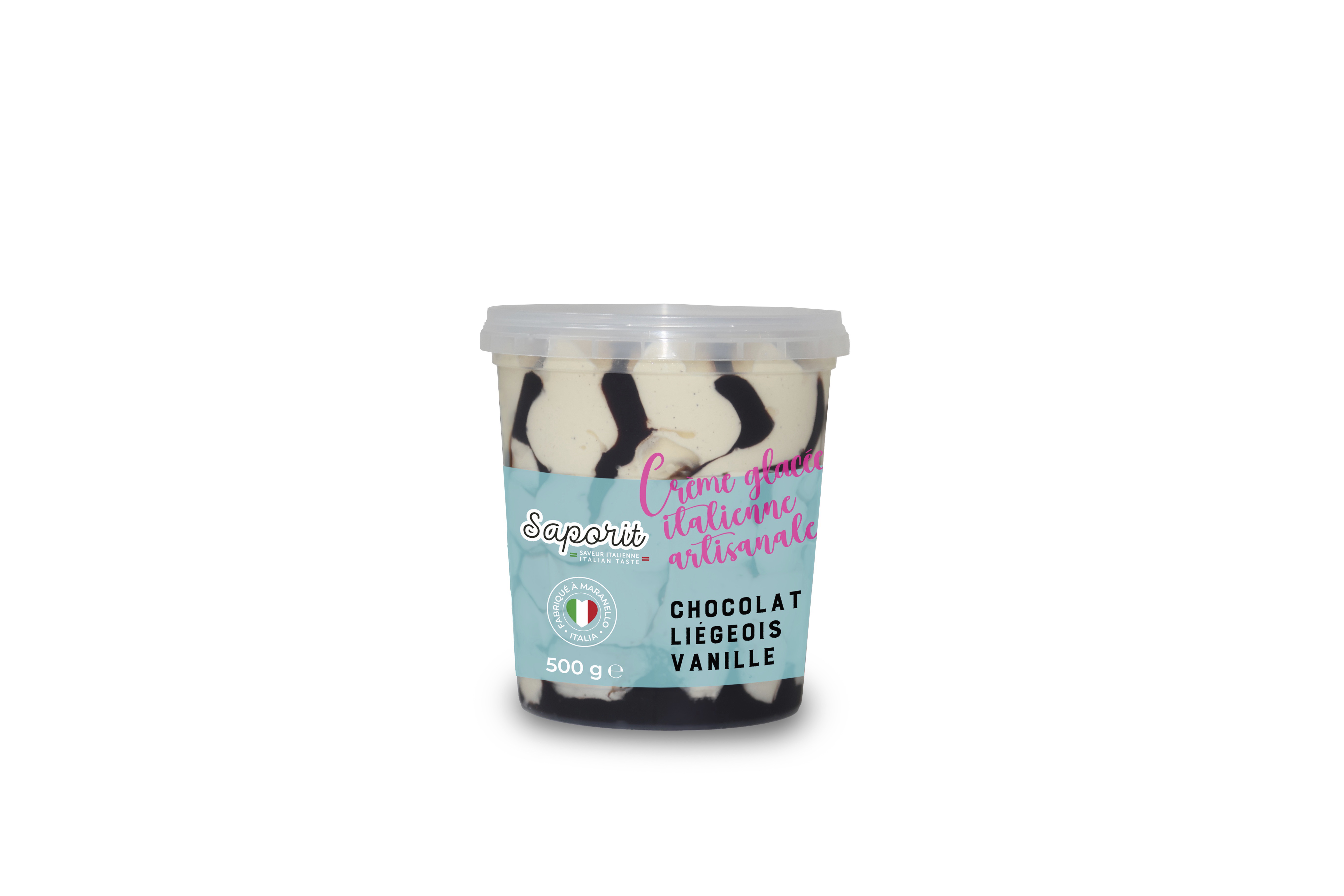 CREME GLACEE ITALIENNE ARTISANALE CHOCOLAT LIEGEOIS VANILLE