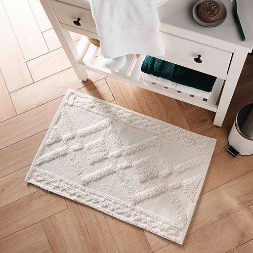 TAPIS DE BAIN COTON JACQUARD