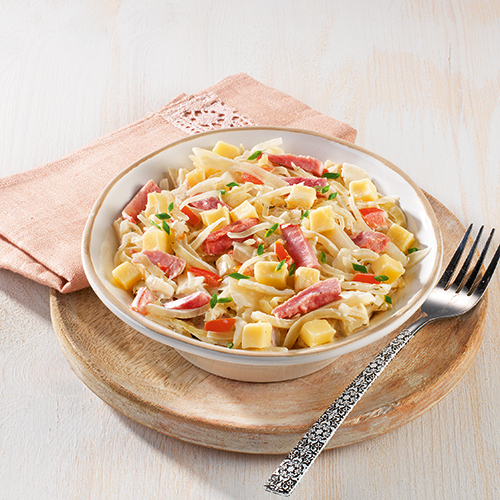 SALADE DE CHOU BLANC, JAMBON SUPÉRIEUR ET COMTÉ AOP