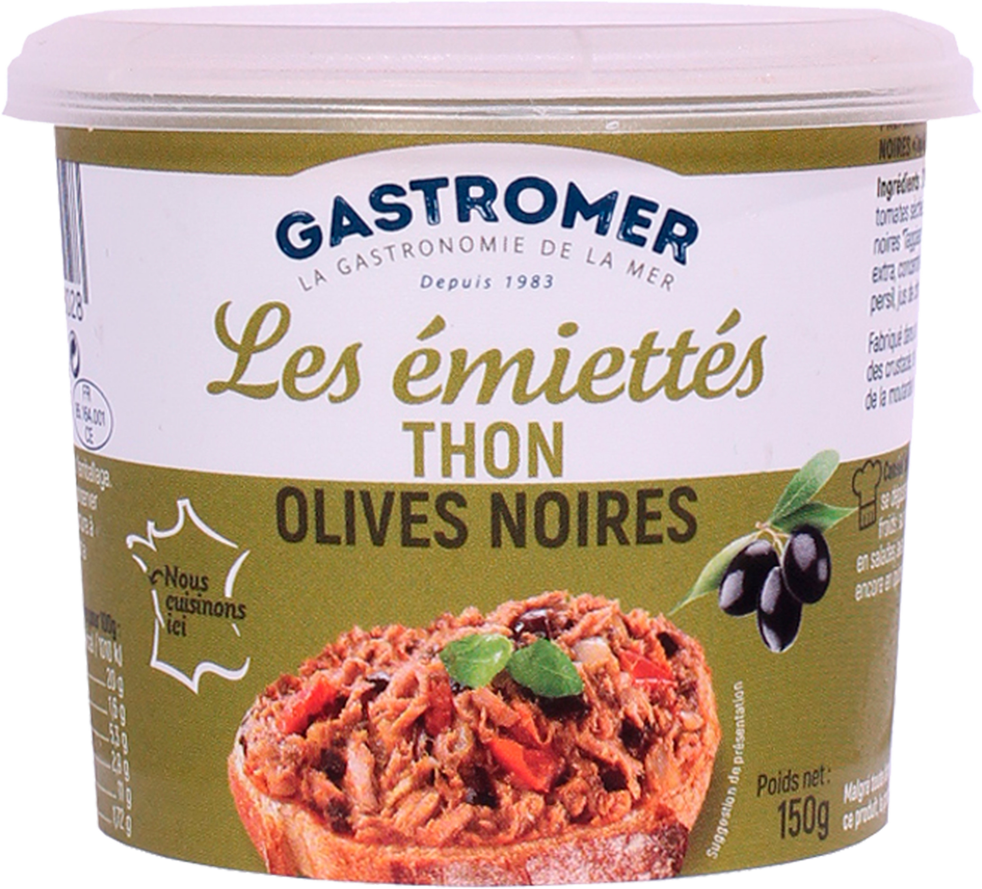 Les émiettés Thon Olives Noires