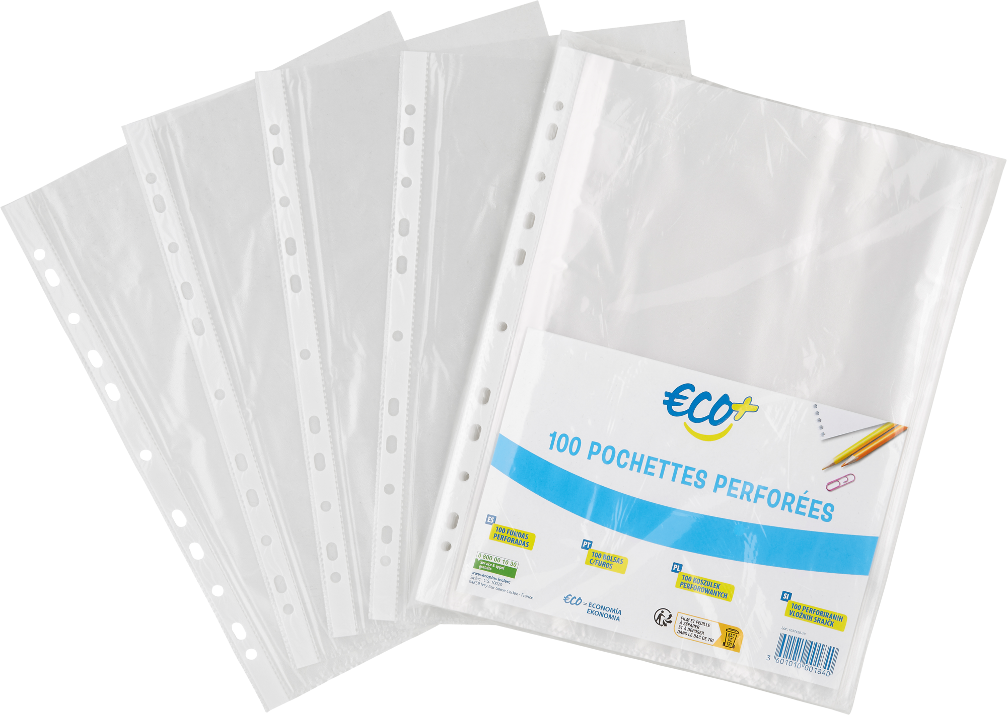 100 POCHETTES Perforées 