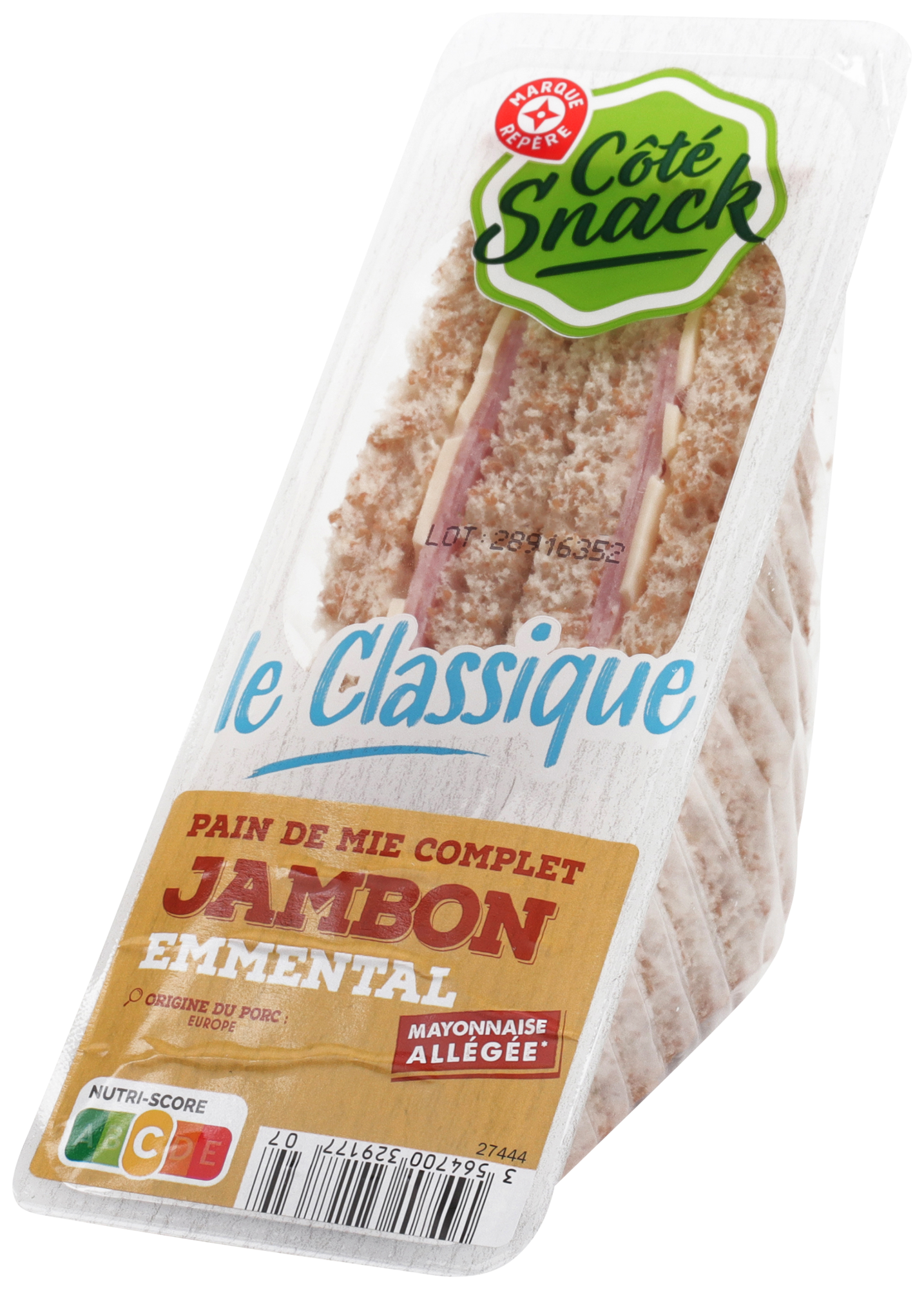 CLUB SANDWICH JAMBON EMMENTAL