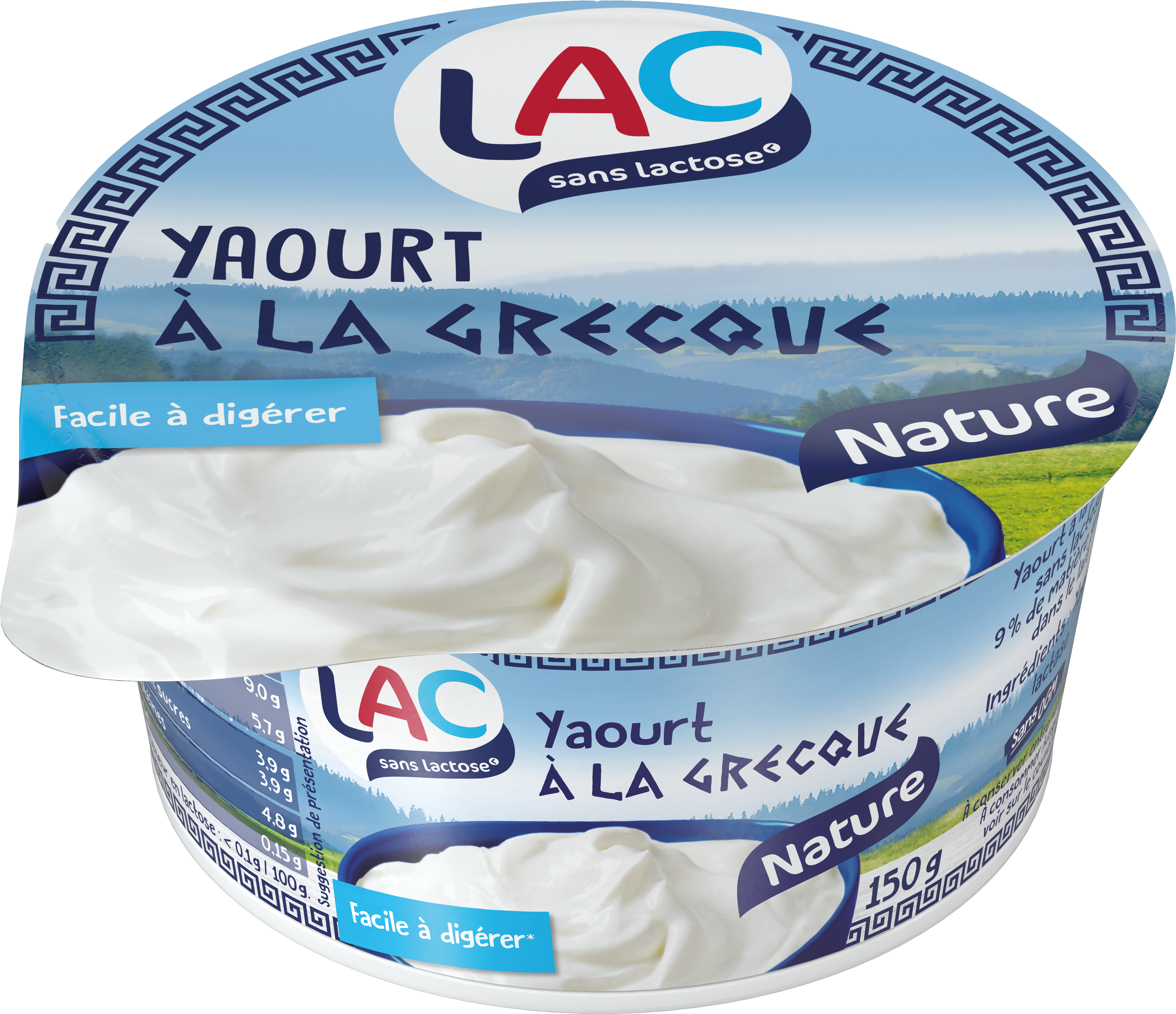 YAOURT À LA GRECQUE SANS LACTOSE