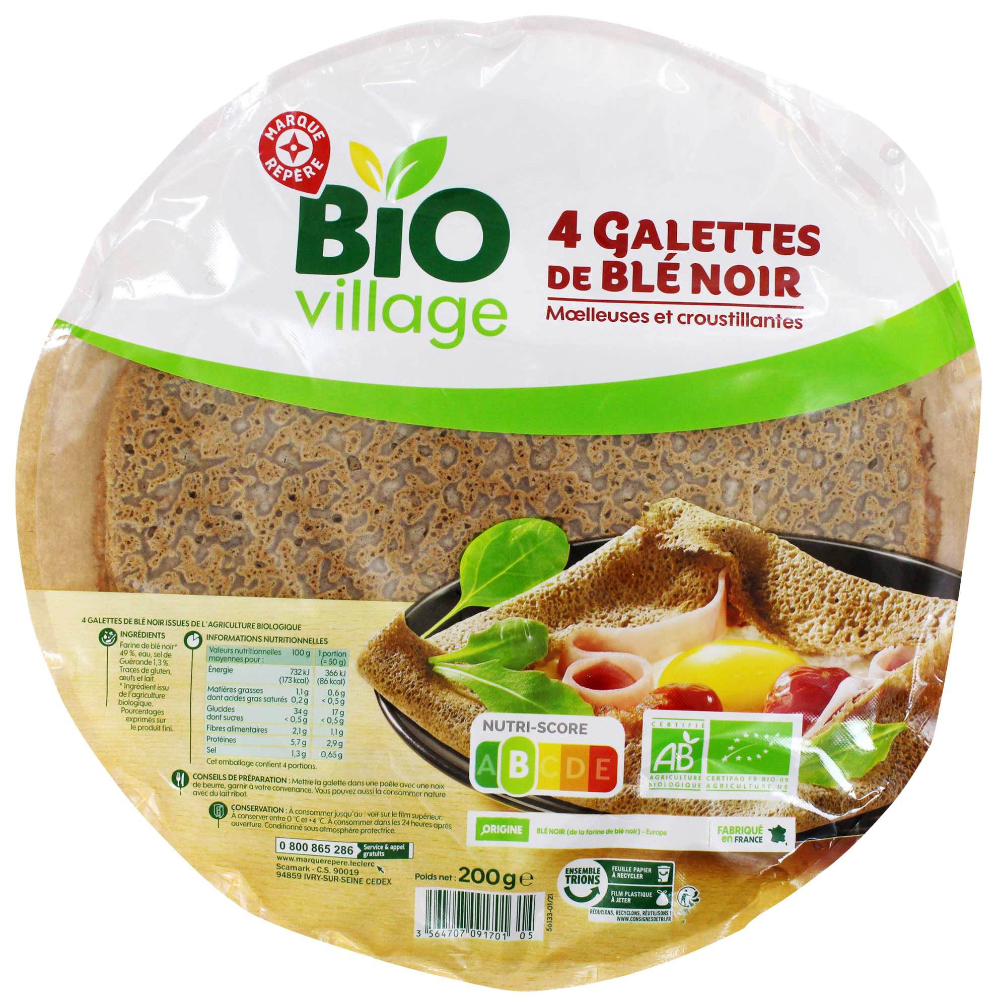 4 GALETTES DE BLÉ NOIR BIO