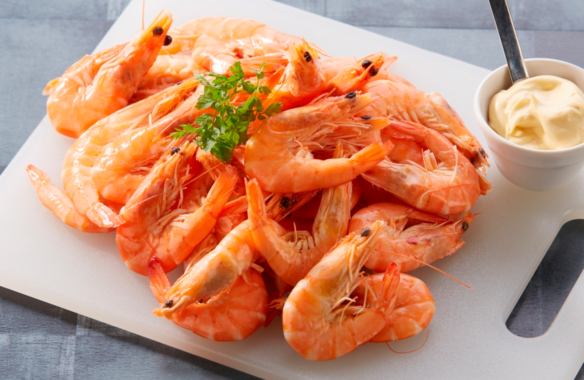 Crevettes roses cuites