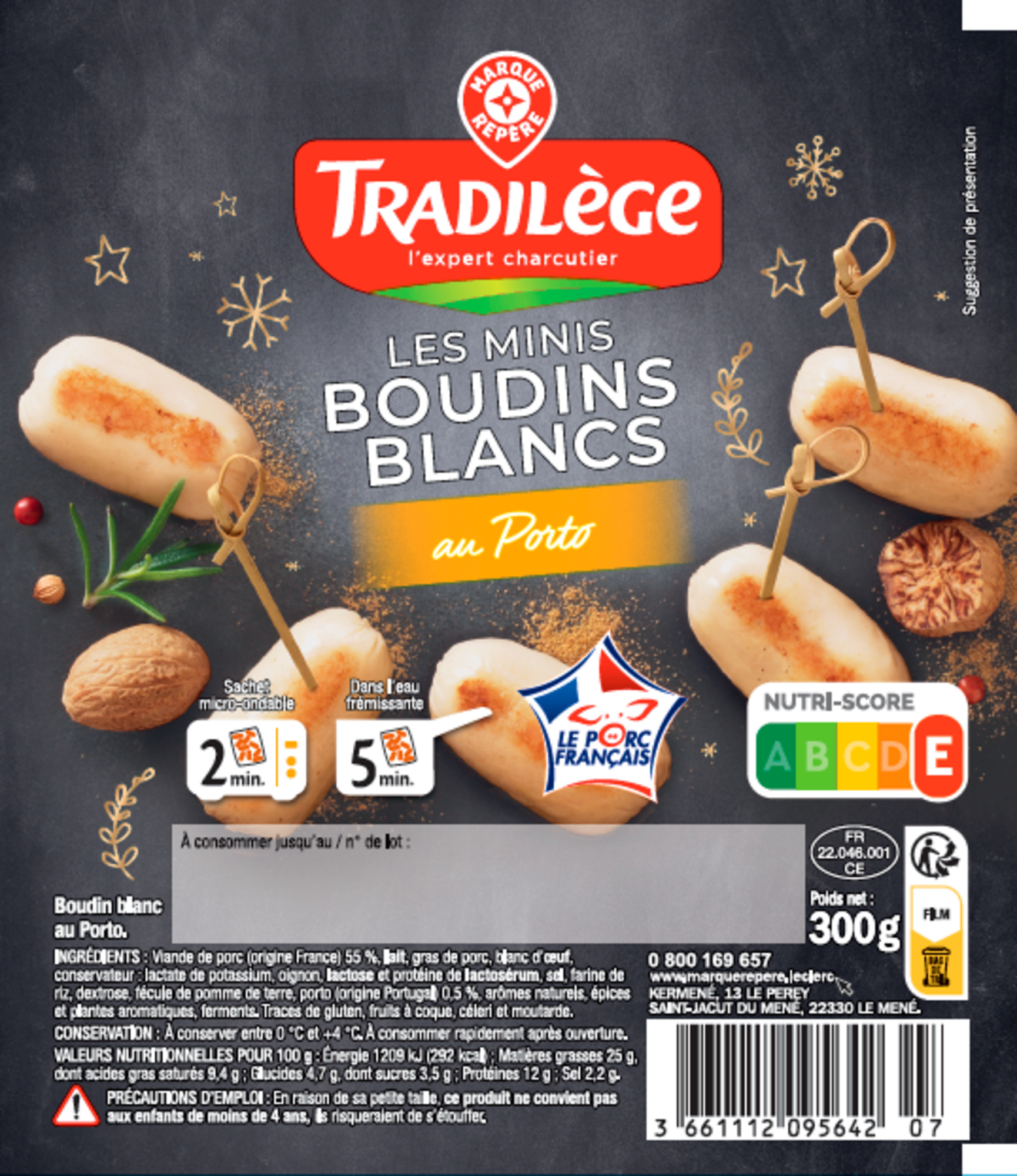 MINIS BOUDINS BLANCS AU PORTO