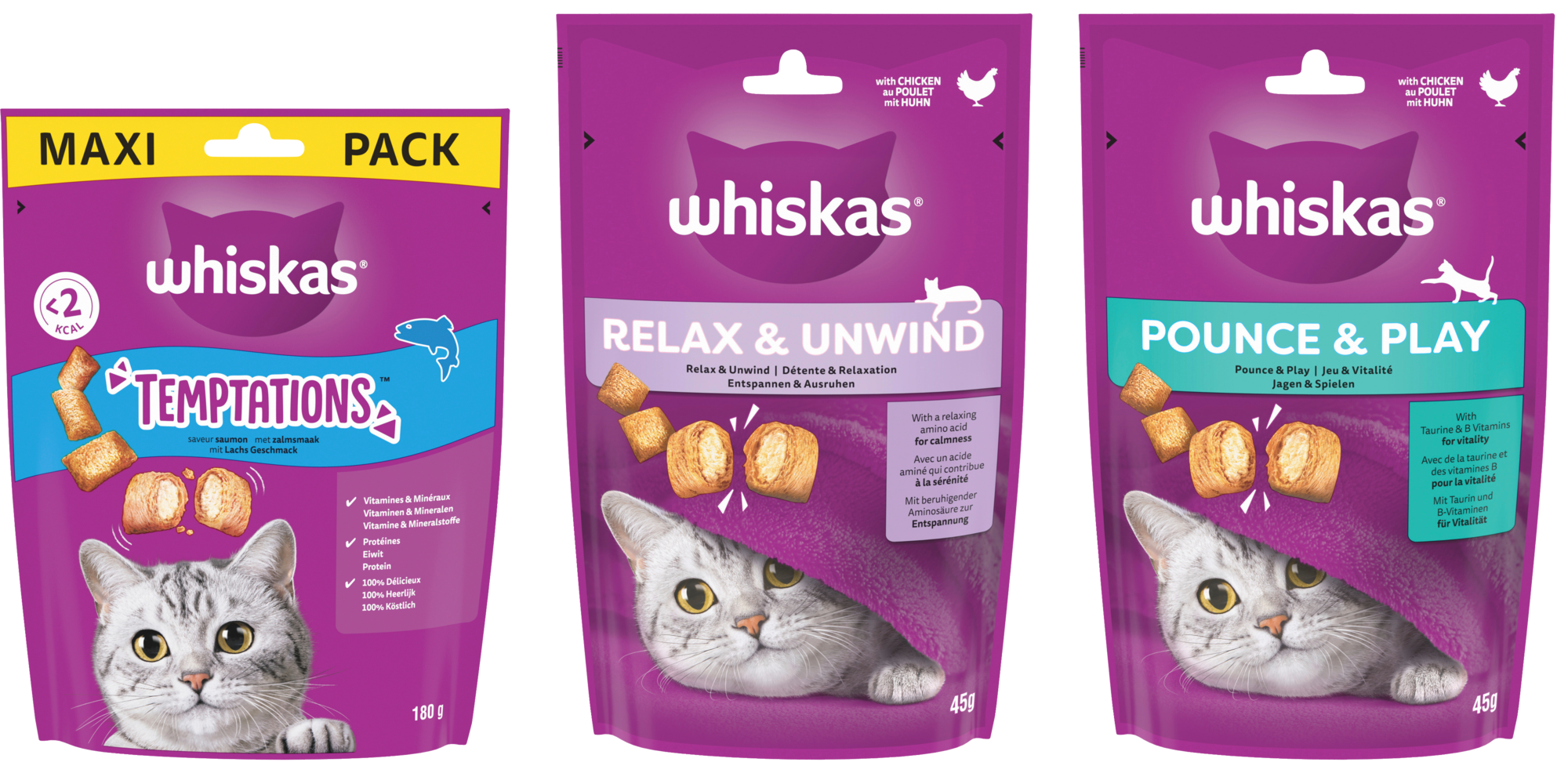 SUR LES PRODUITS PRÉSENTS EN MAGASIN DE LA GAMME SNACKS POUR CHAT "WHISKAS"