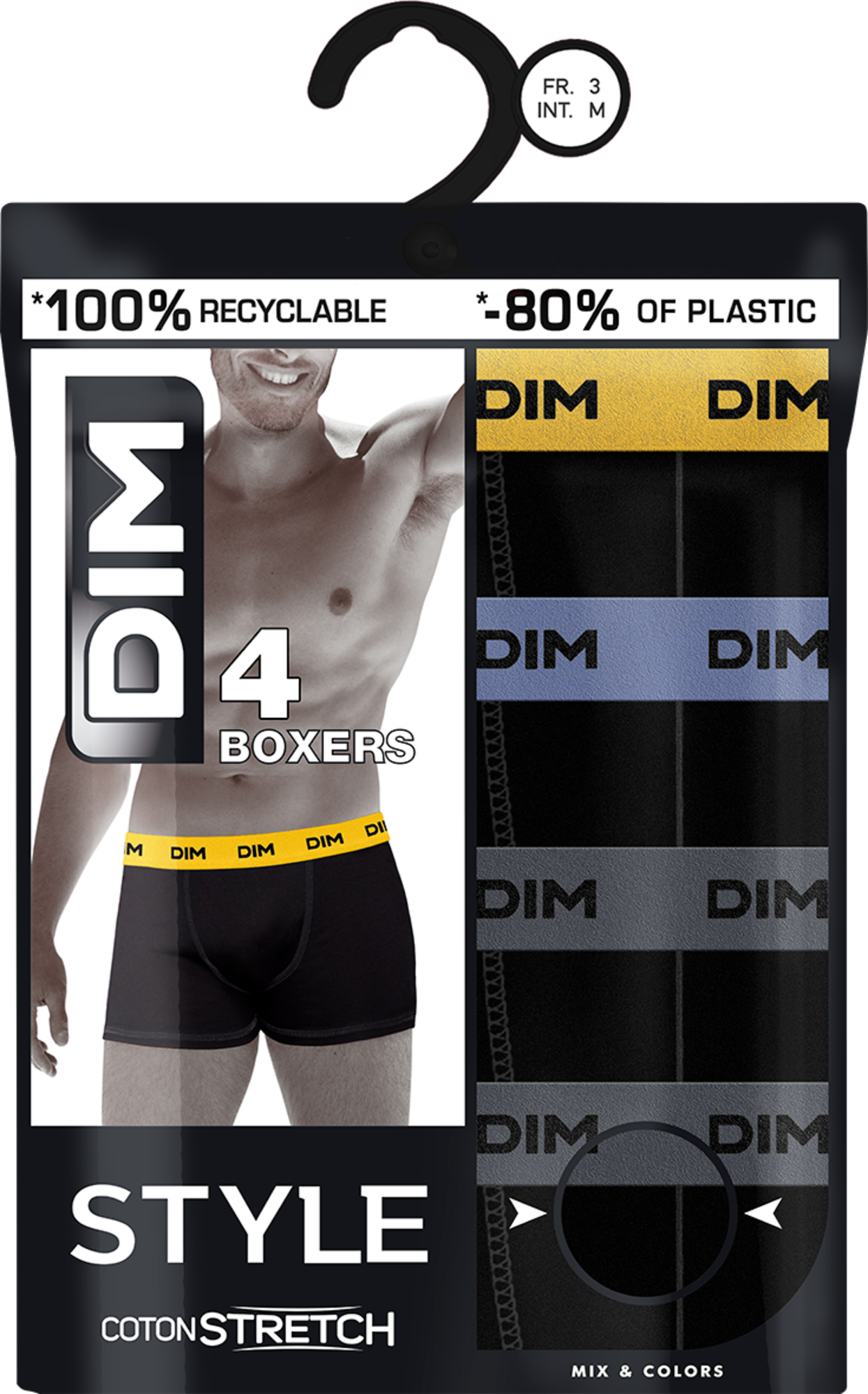 LOT DE 4 BOXERS HOMME 
