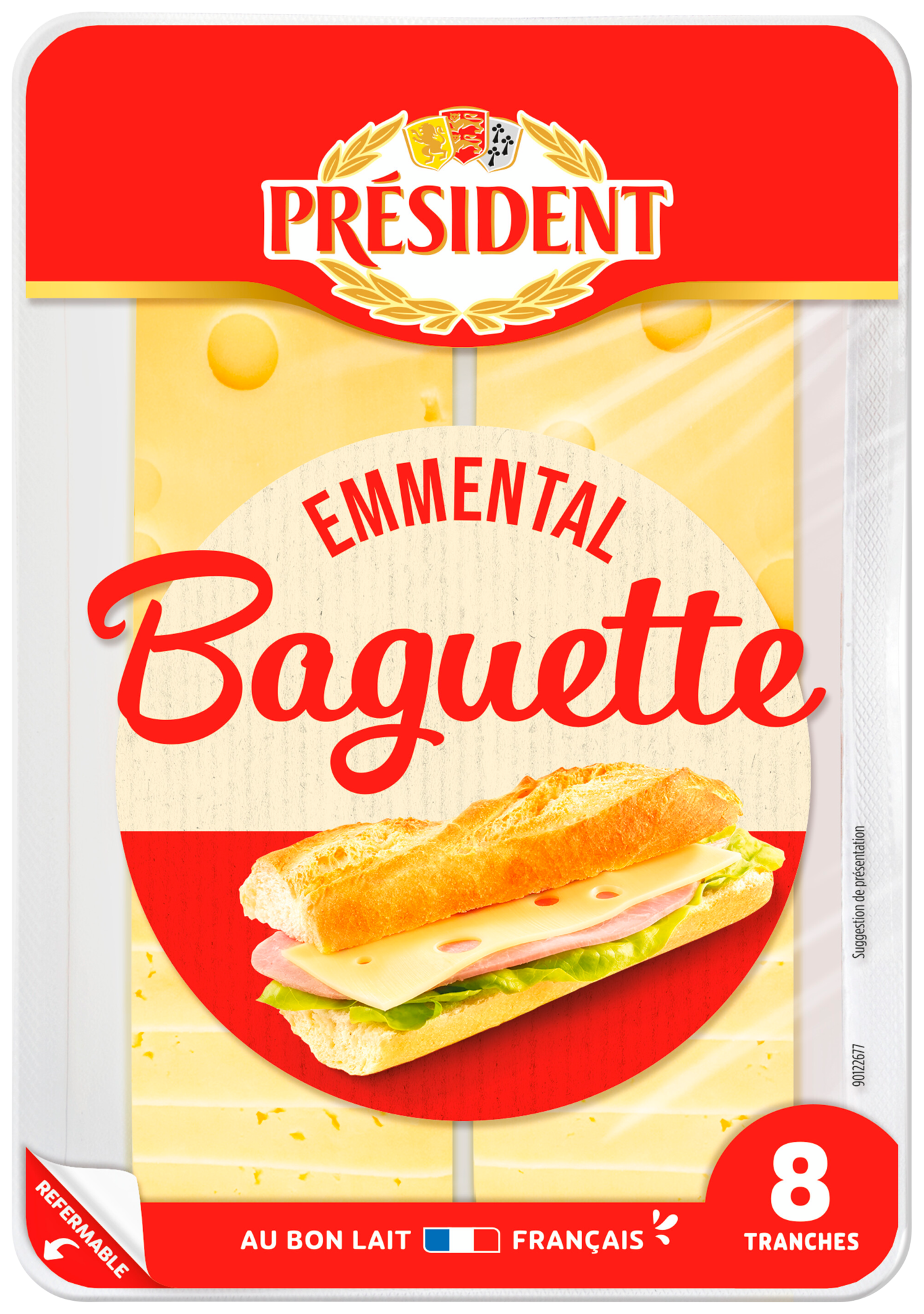 Tranches Baguette Emmental 29% Mat.Gr.