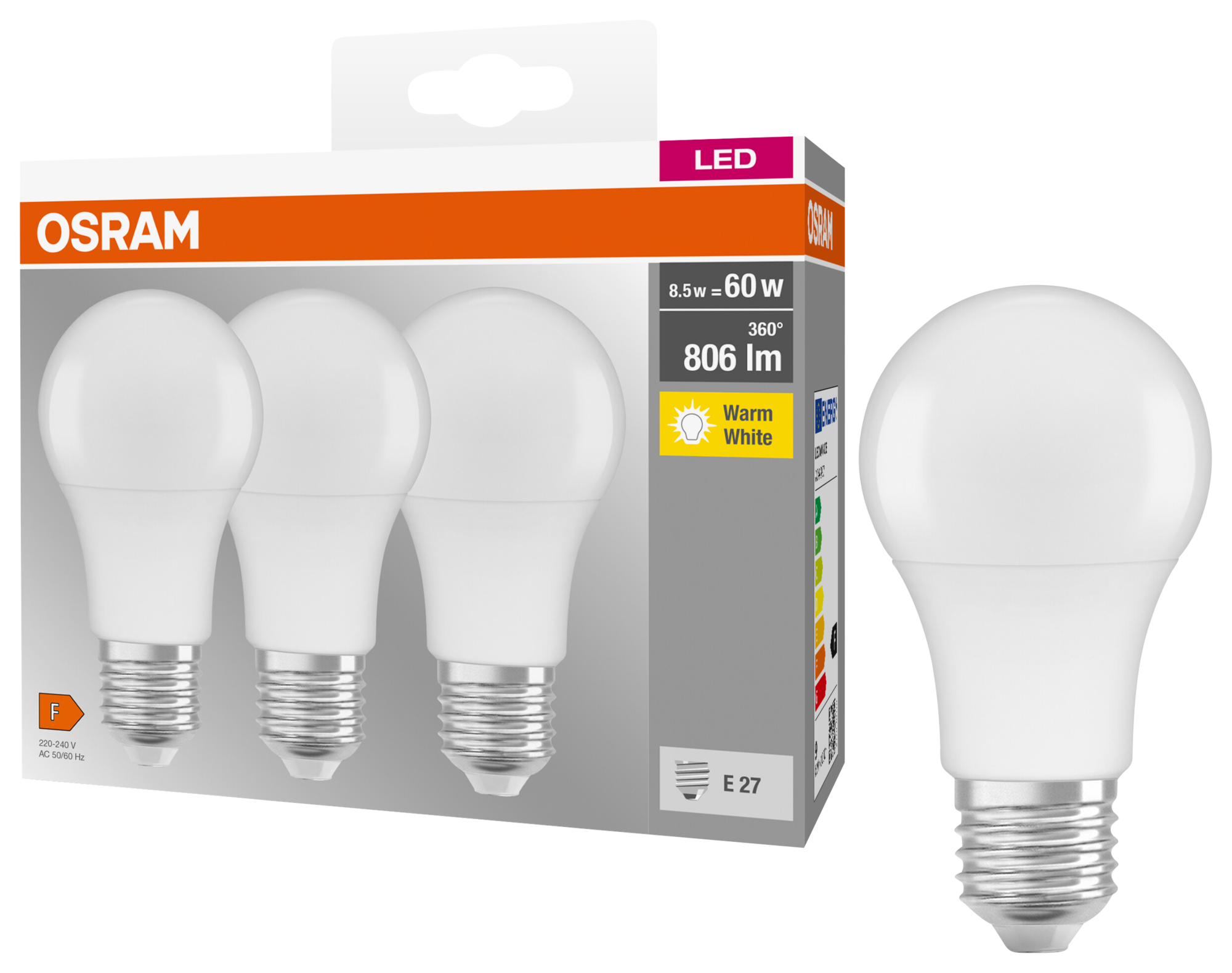 LOT DE 3 AMPOULES LED