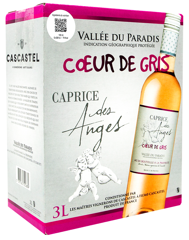 IGP VIN ROSÉ VALLÉE DU PARADIS
CŒUR DE GRIS
