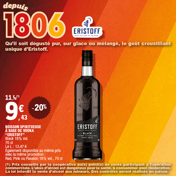 BOISSON SPIRITUEUSE À BASE DE VODKA