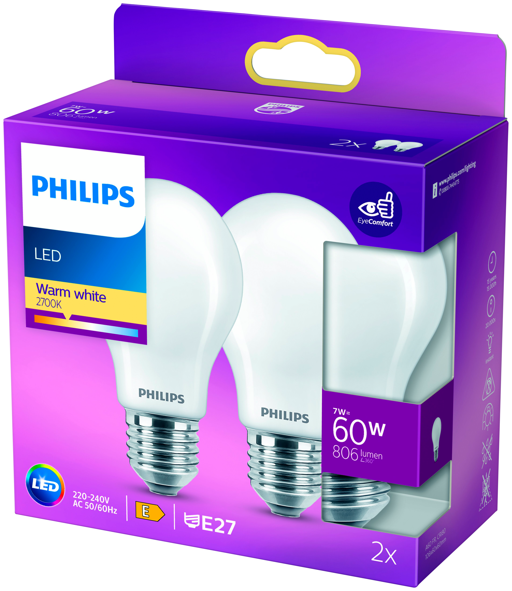 LOT DE 2 AMPOULES LED STANDARDS