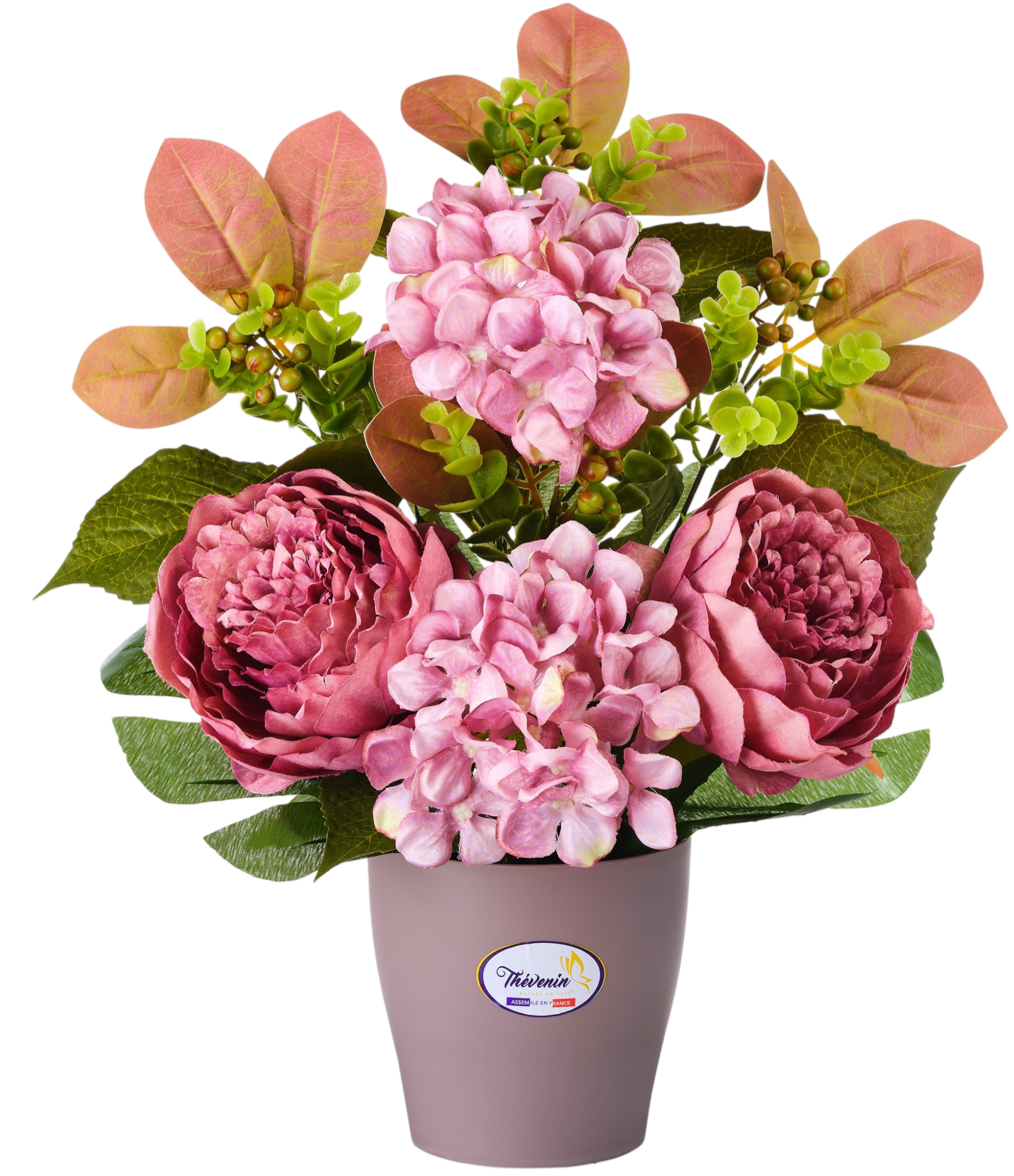 COMPOSITION PIVOINES ET HORTENSIAS