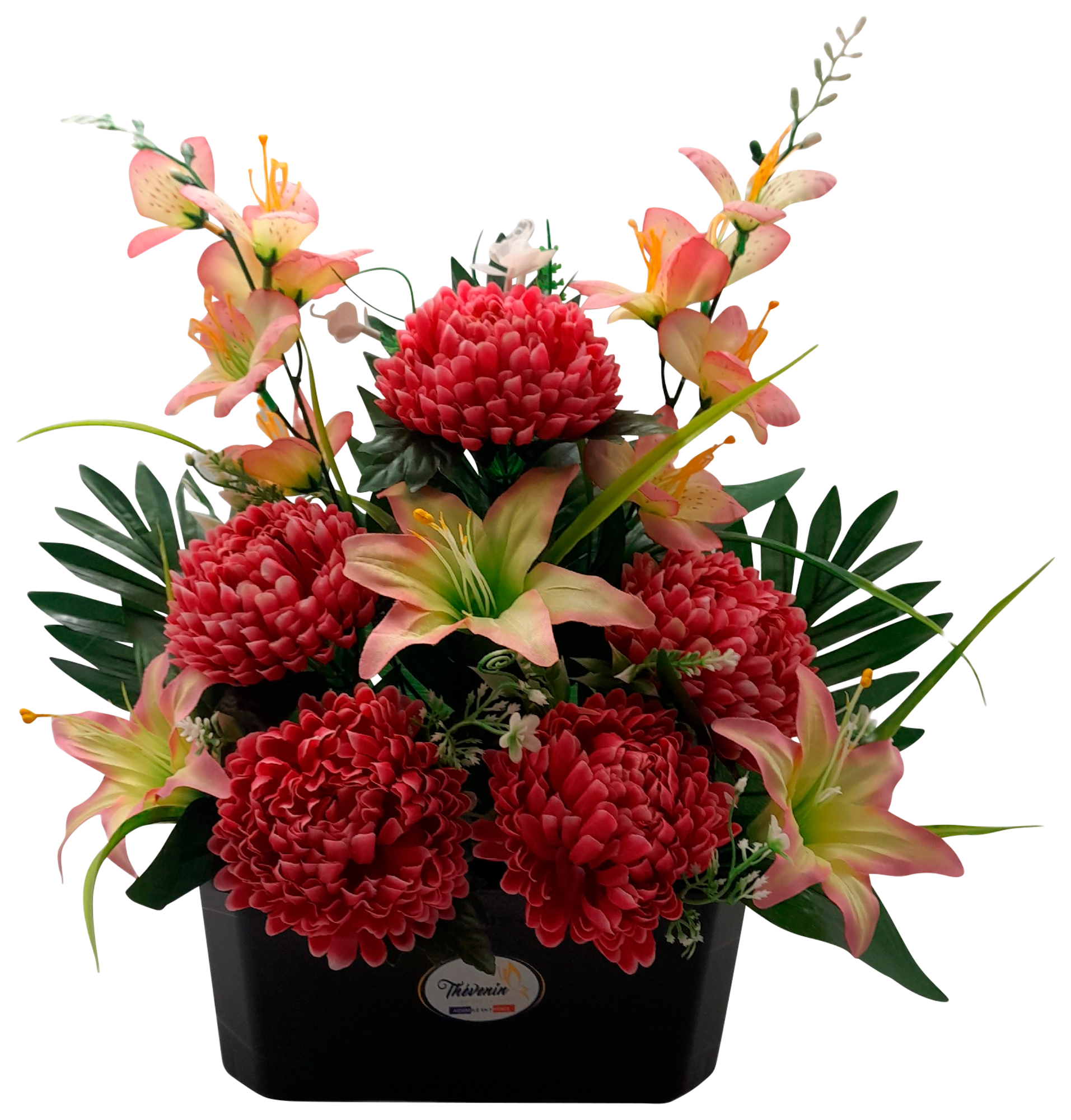 JARDINIÈRE DE CHRYSANTHÈMES LYS ET FLEURETTES