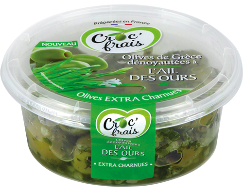 OLIVES DÉNOYAUTÉES À L'AIL DES OURS