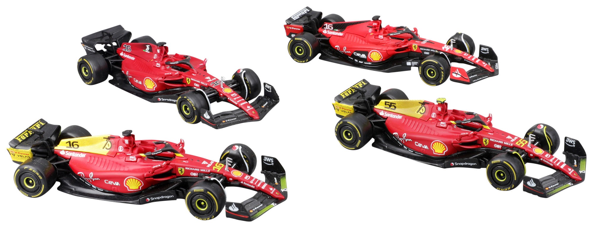 Pack de 4 VéHICULEs F1 "FERRARI"