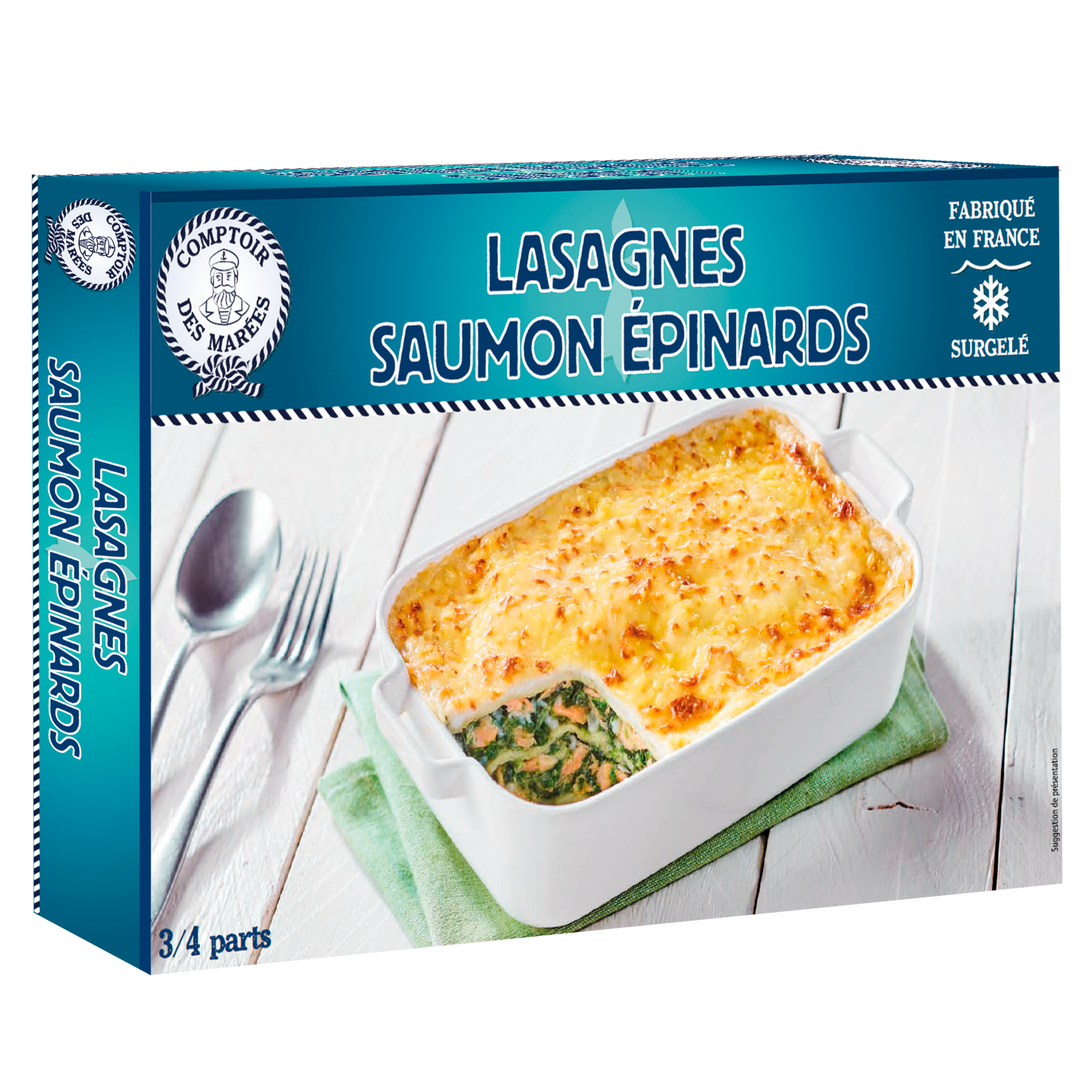 Lasagnes saumon épinards surgelées