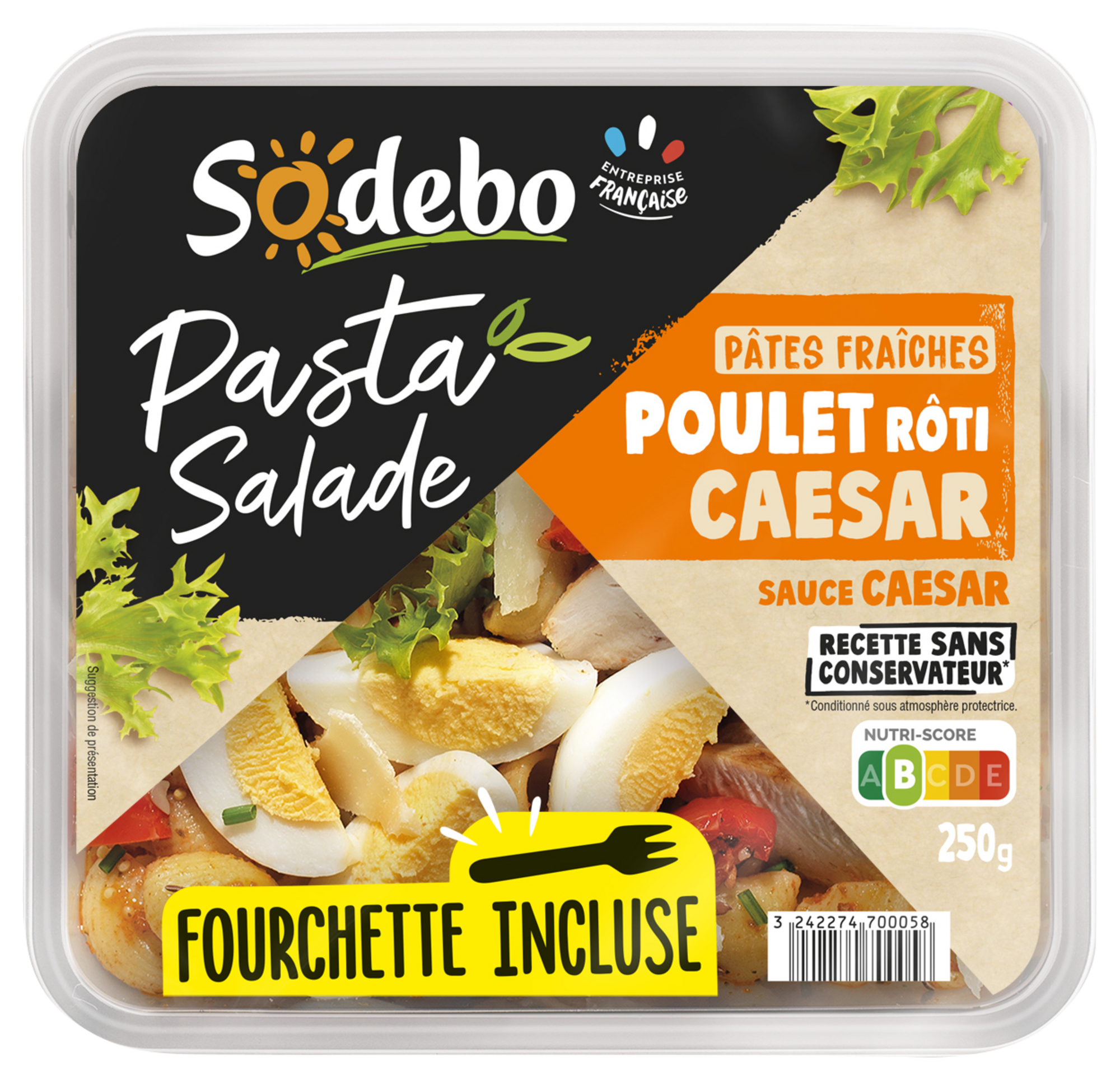Pasta Salade Poulet rôti sauce Caesar