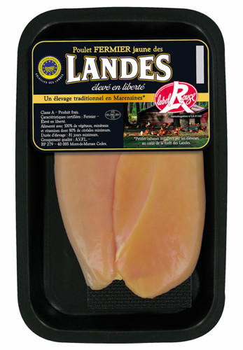 FILETS DE POULET JAUNE
LABEL ROUGE IGP X2