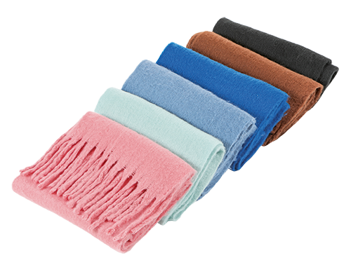 ÉCHARPE UNIE À FRANGES