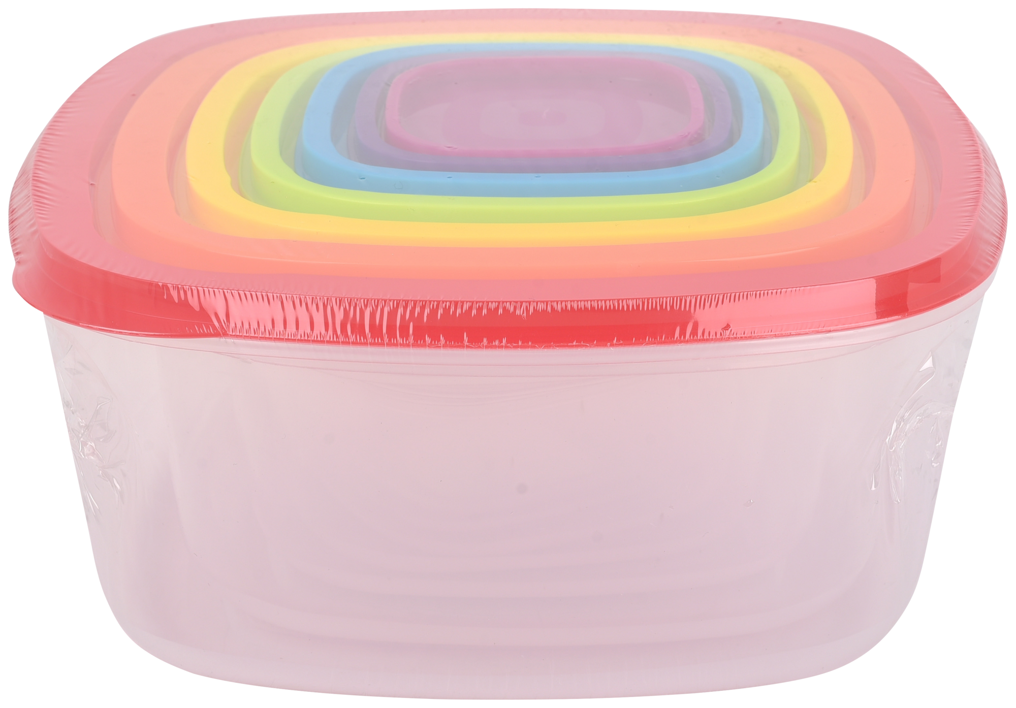 LOT DE 7 BOÎTES EMPILABLES AVEC COUVERCLE