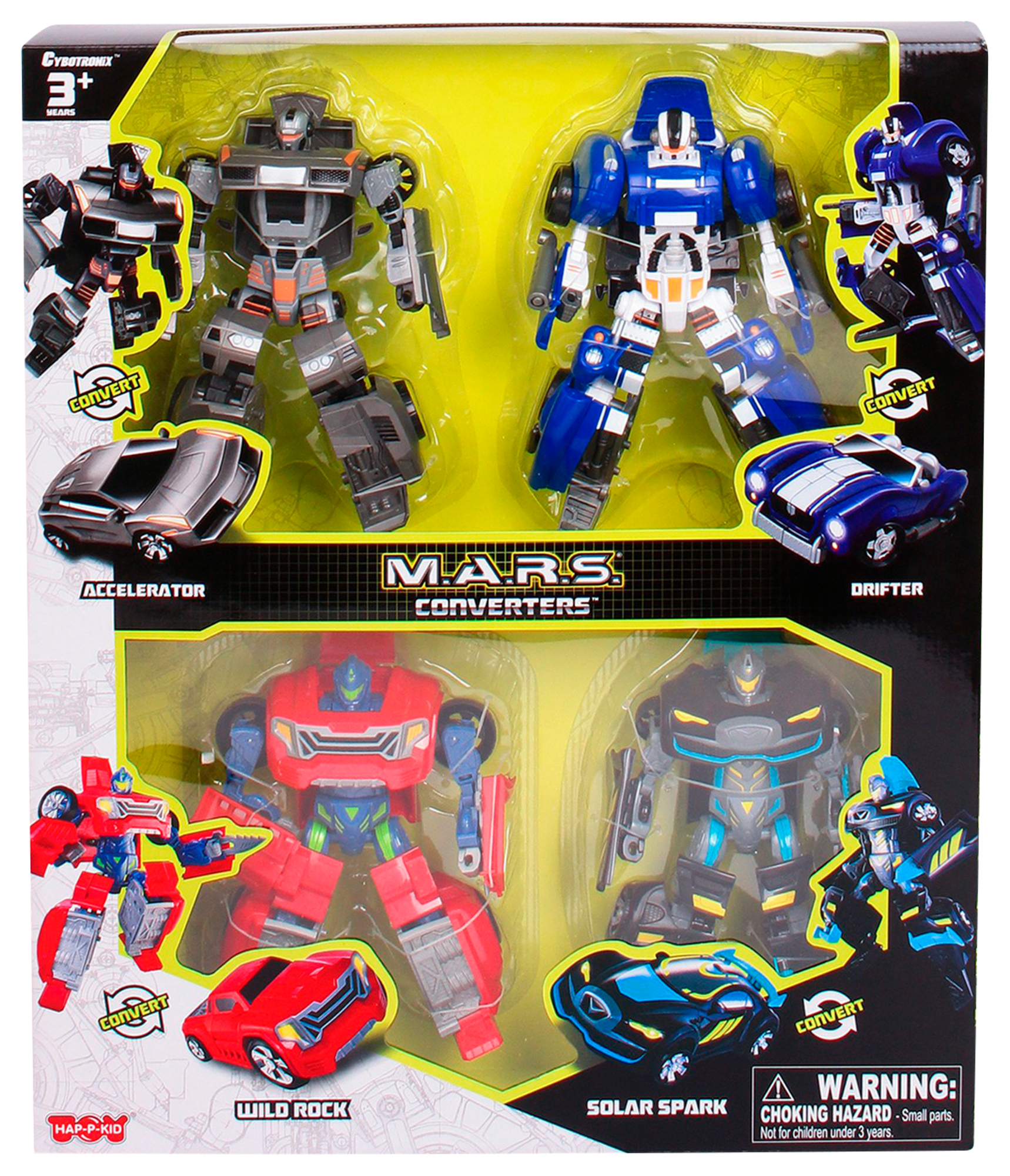 Pack de 4 robots transformables