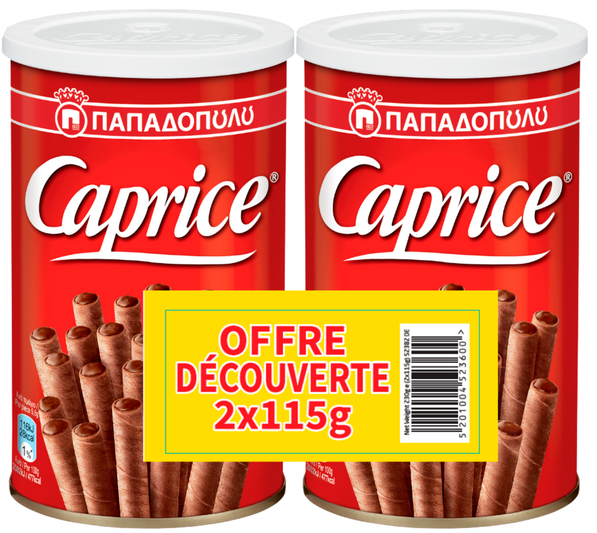 GAUFRETTES FOURRÉES À LA CRÈME DE NOISETTE ET CACAO
