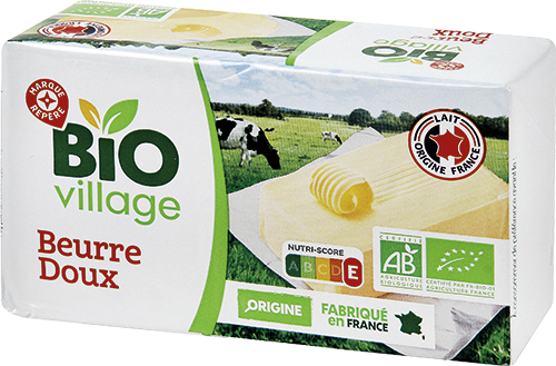 PLAQUETTE DE BEURRE DOUX 82% DE MAT.GR. BIO