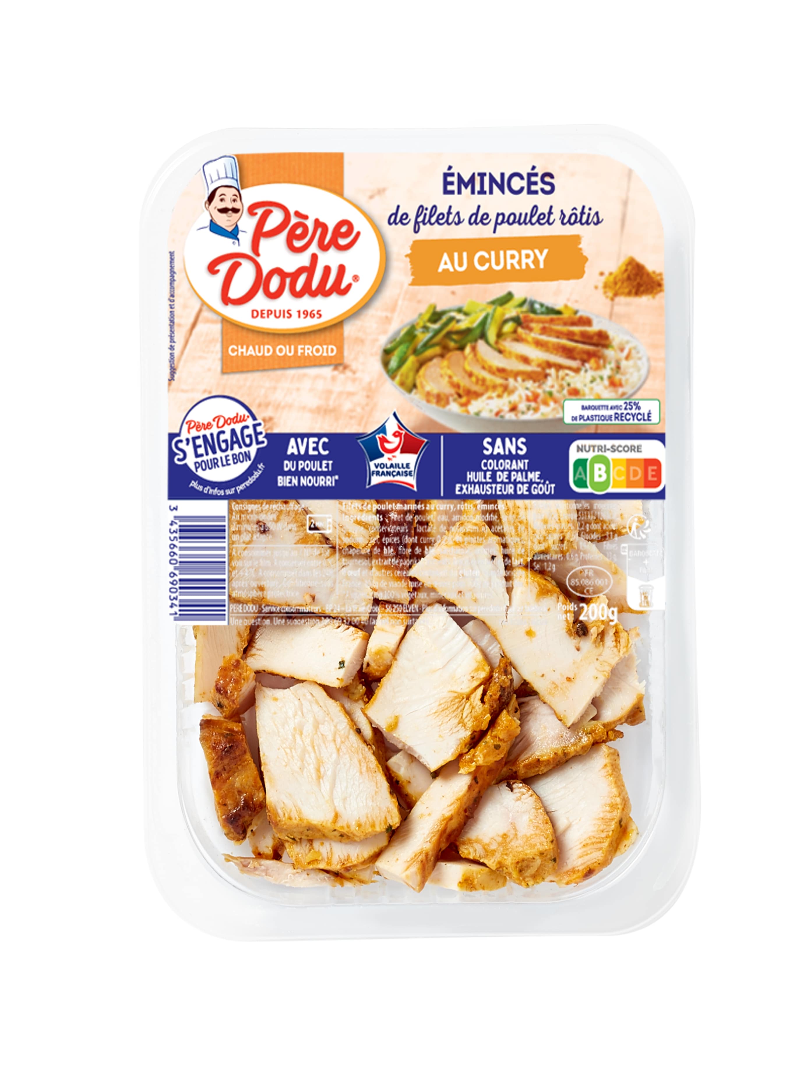 ÉMINCÉS DE FILETS DE POULET ROTIS CURRY