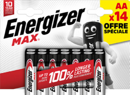   LOT DE 14 PILES ALCALINES "MAX"(2) 