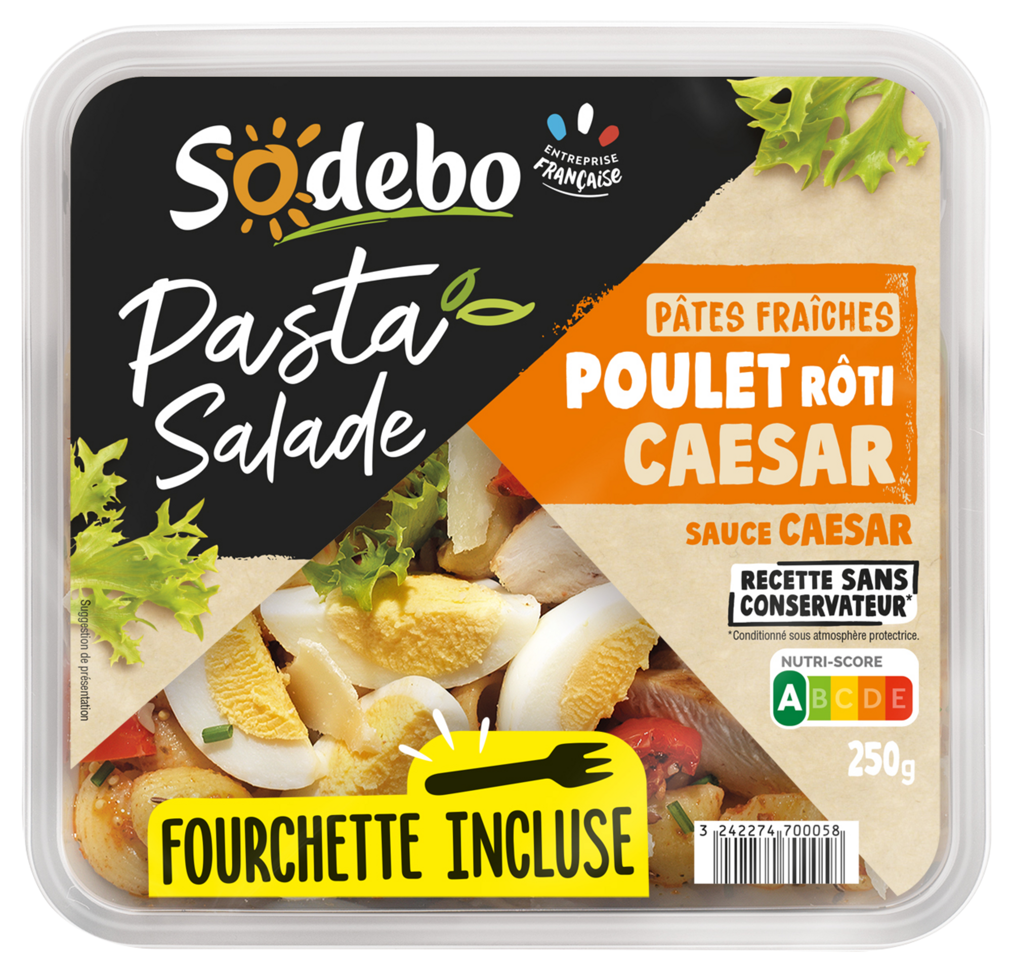 Pasta Salade Poulet rôti sauce Caesar